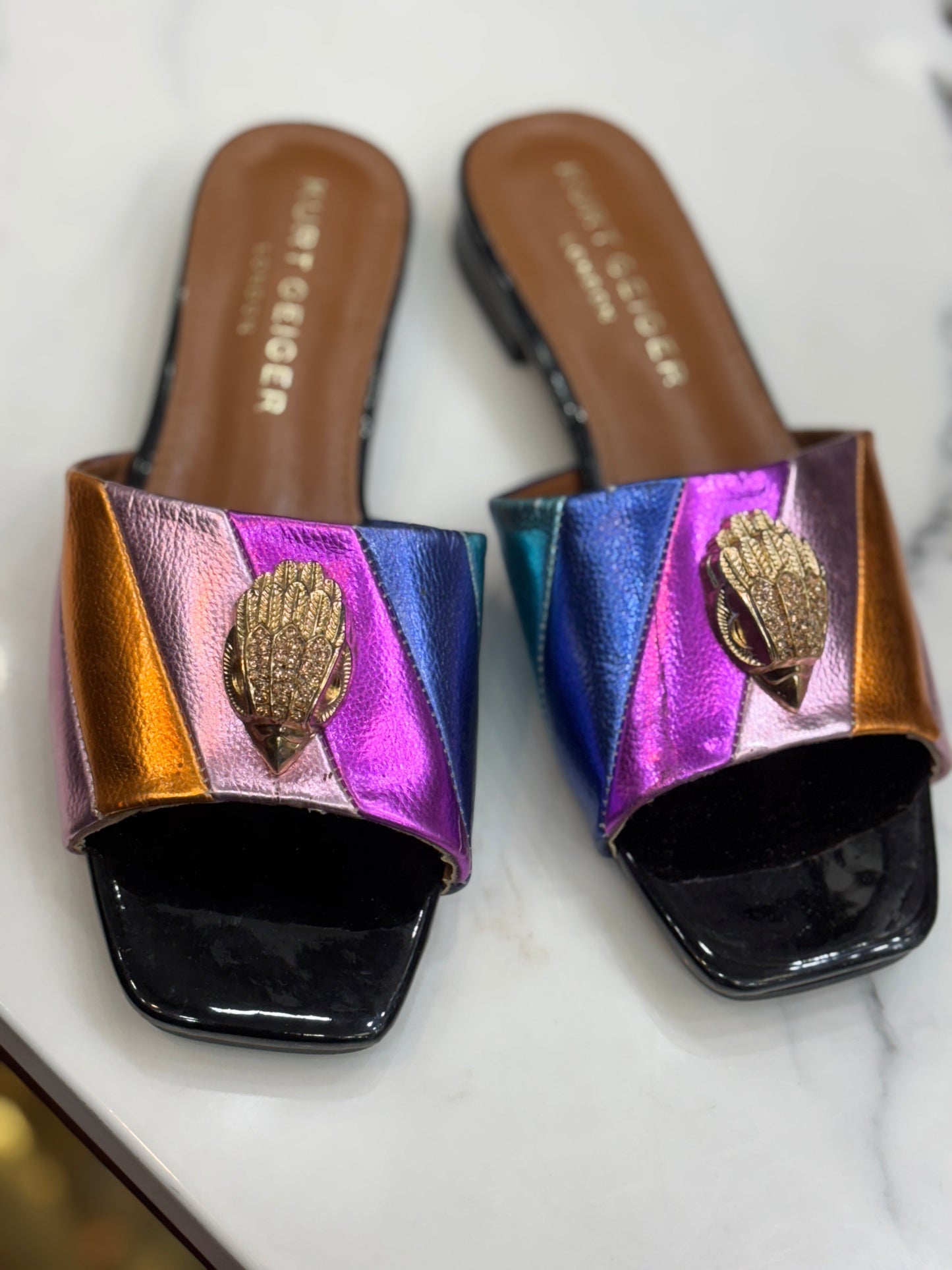 Luxury Glossy block heel for women(2 cm heel)