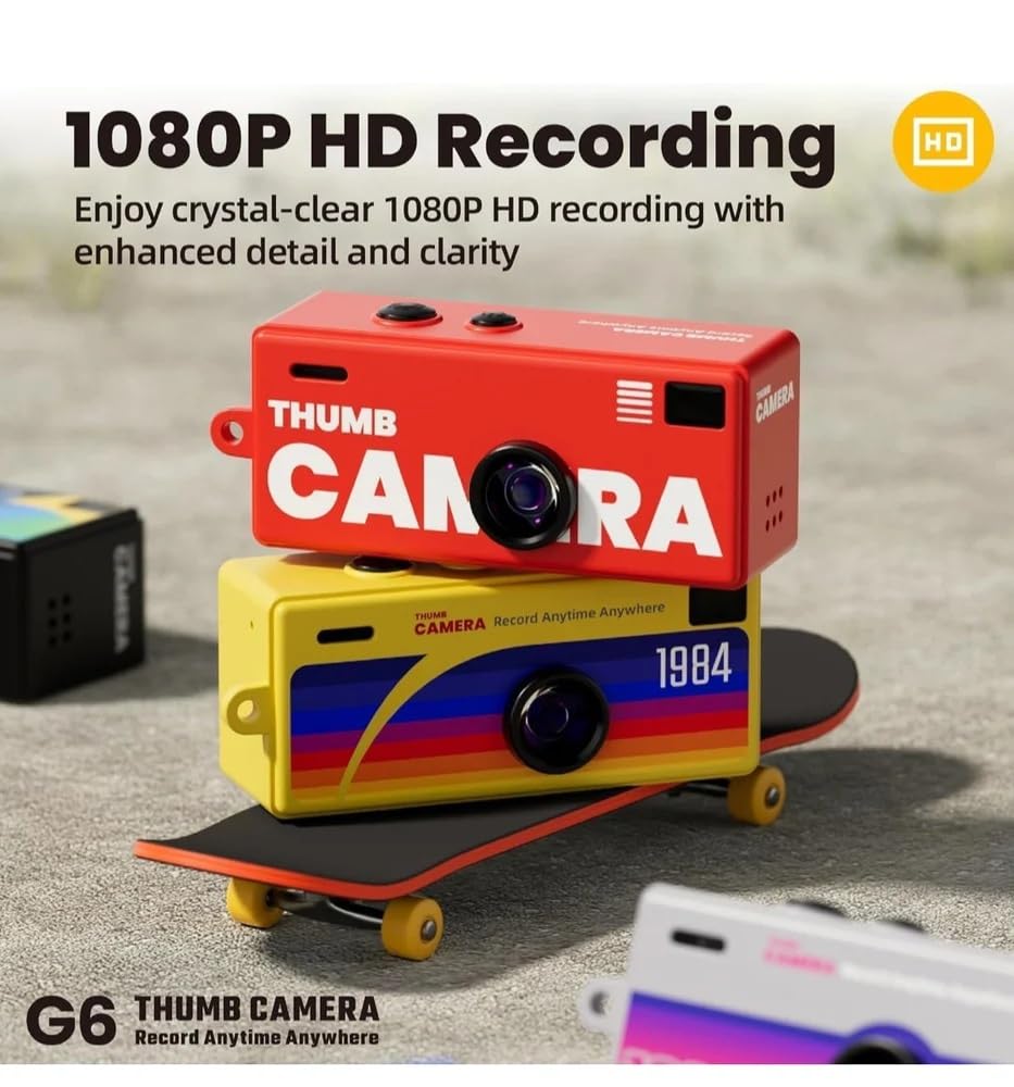 Mini Thumb Camera - Retro 1984 Style Keychain Digital Camera