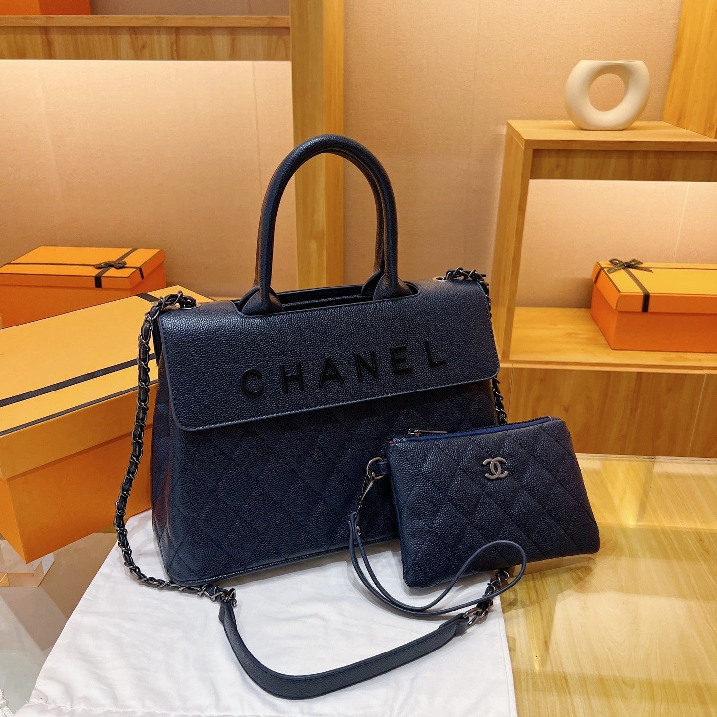 Luxury Quilted Bag With Wallet for Women