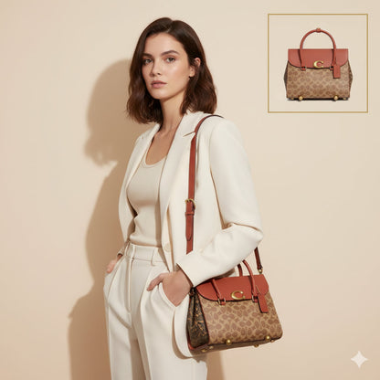 Luxury ll Broome Satchel Carryall Crossbody Bag for women