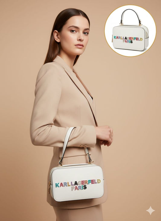 Luxury  crossbody bag with broad karl lager field bel for women