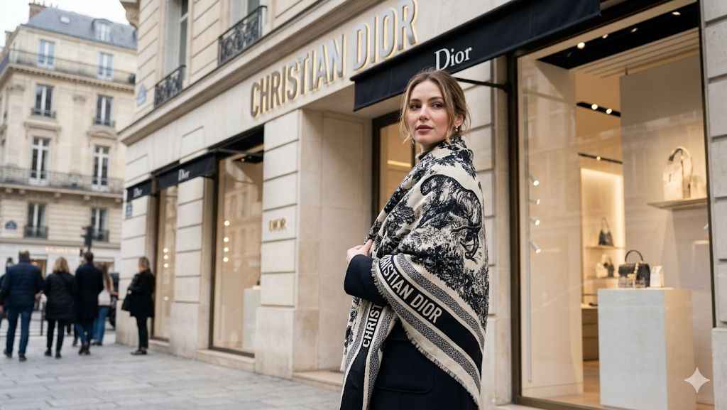 Luxury Christian Dior fully warm shawl