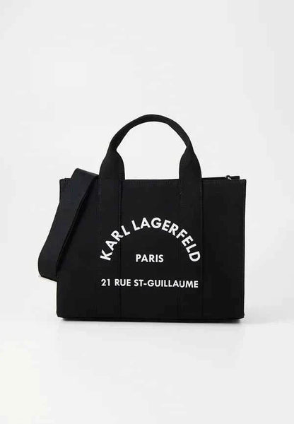 Karl lager field black canvas tote top quality