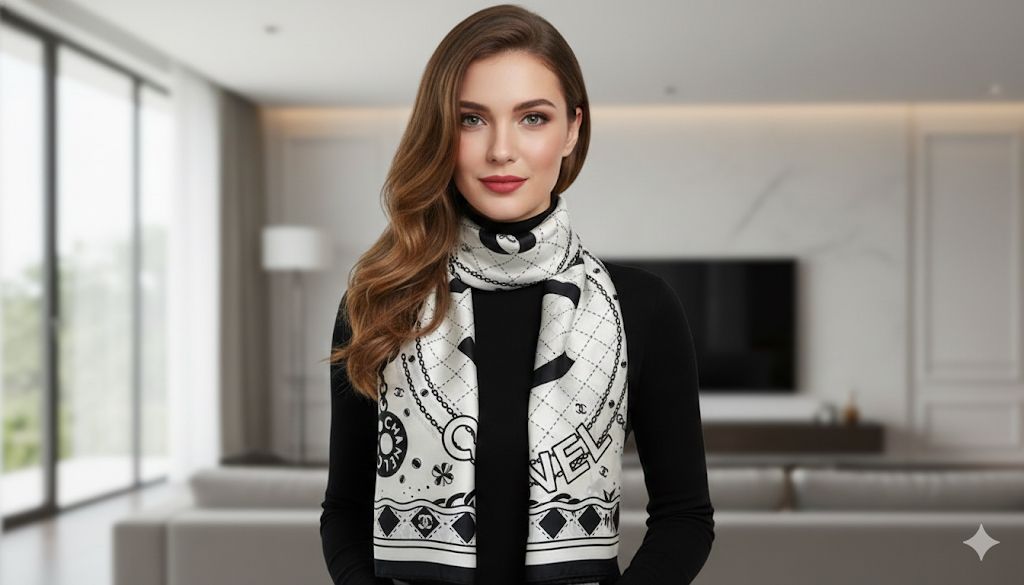 Silk Stoles – Shiny Rectangular Summer Scarves