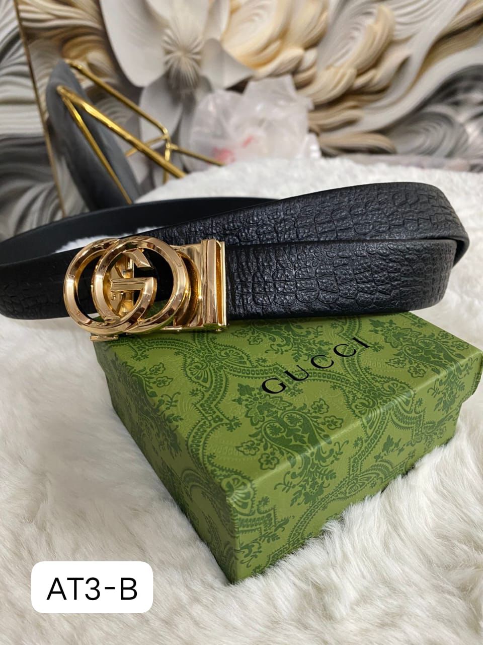 Auto Lock Belt – Premium Leather Designer Belt