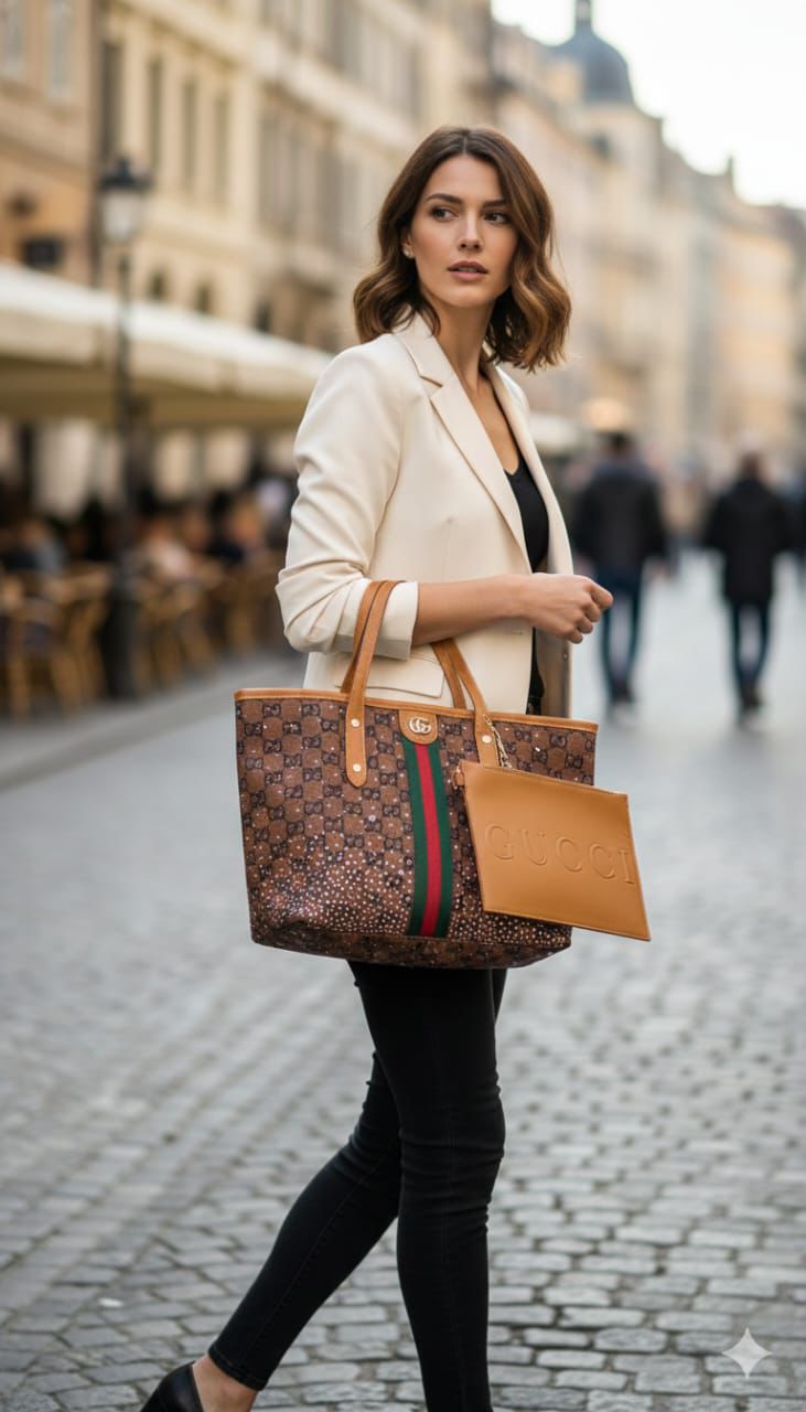 Premium Tote Bag with Detachable Pouch