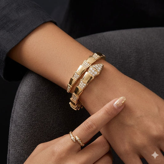 Gold Bracelet with Ring – Latest Luxury Jewellery Set