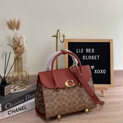 Coach broom Satchel carryall shoulder crossbody Bag