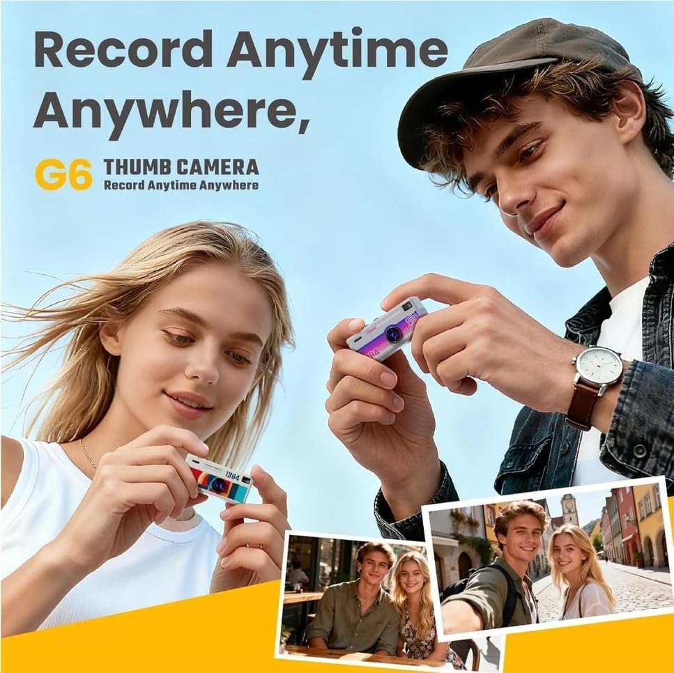 Mini Thumb Camera - Retro 1984 Style Keychain Digital Camera