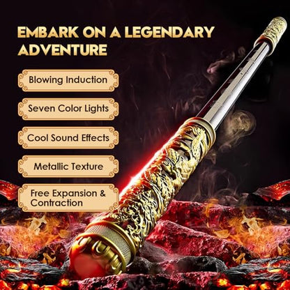 Glowing Magic Wand – Retractable LED Light-Up Wand